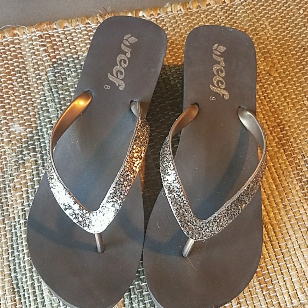 Reef glitter wedge sandal